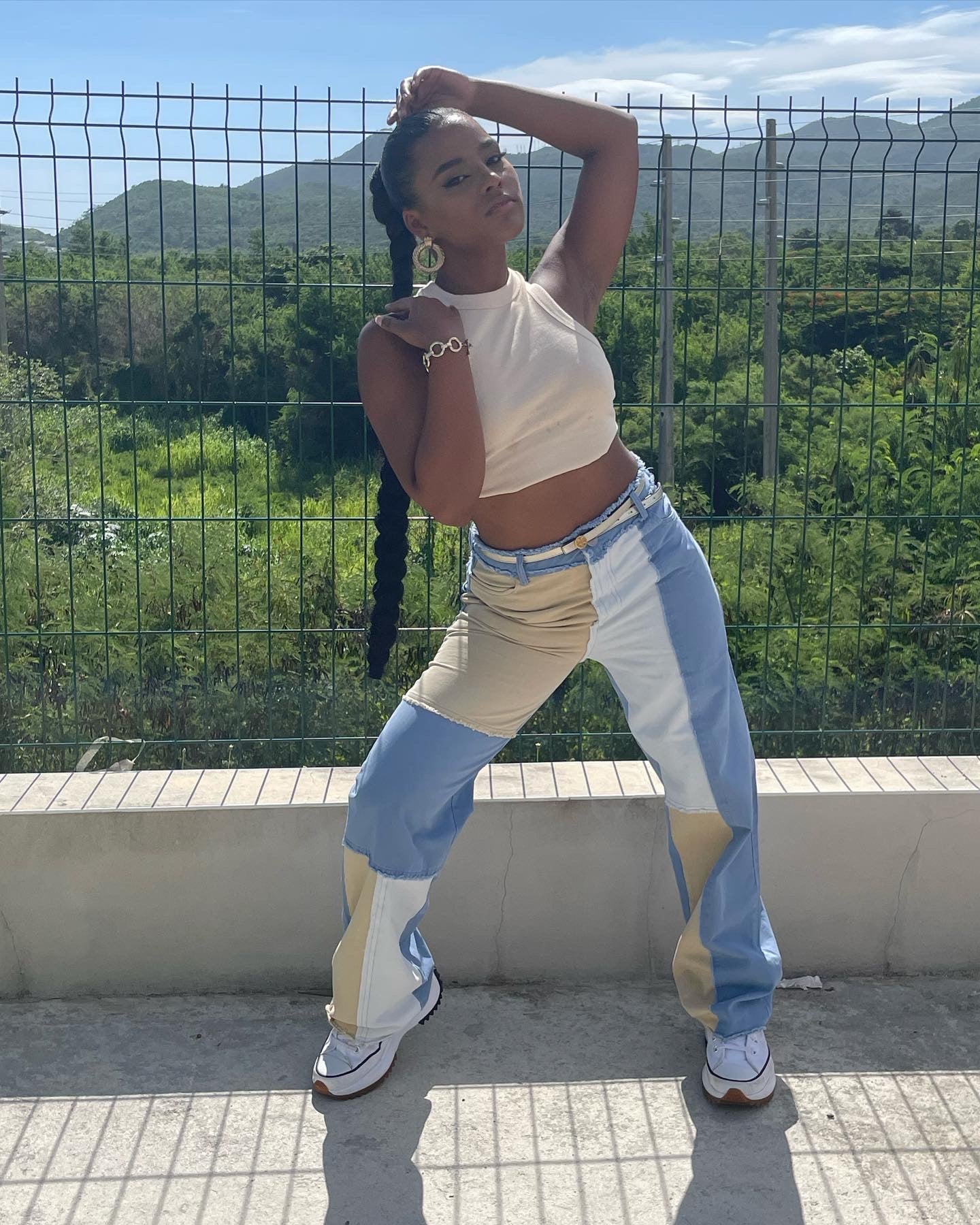 Color Block Jean