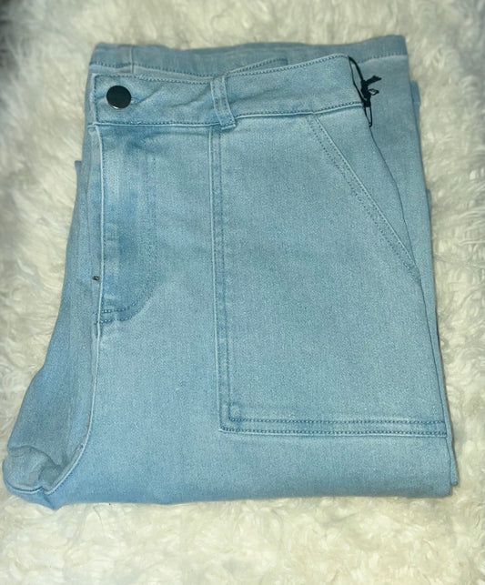 Light Blue Cargo Jeans